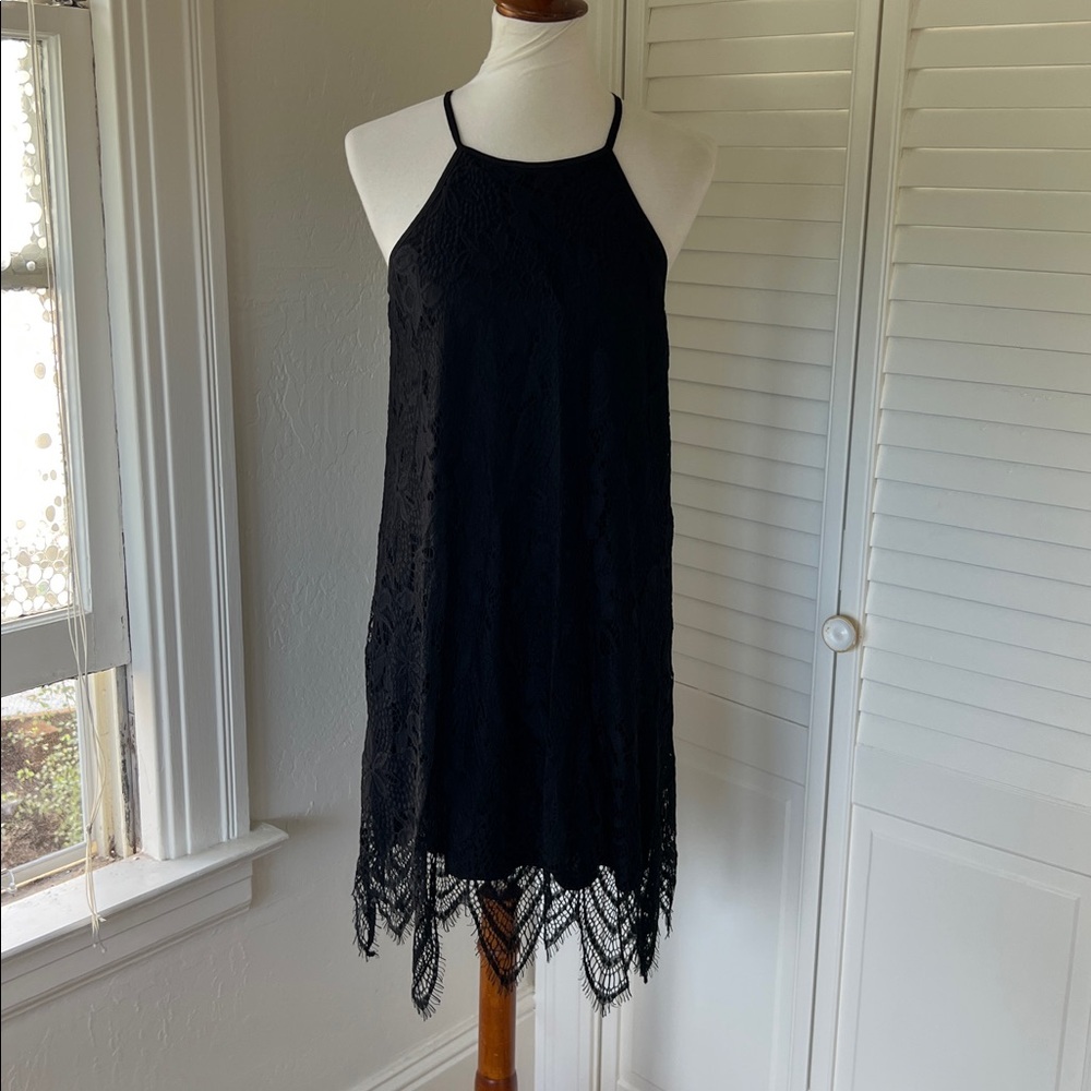 Black lace dress